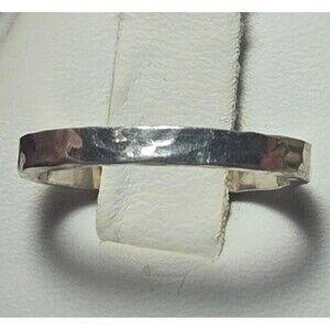 Hammered Stacker Vintage sterling silver ring sz 6